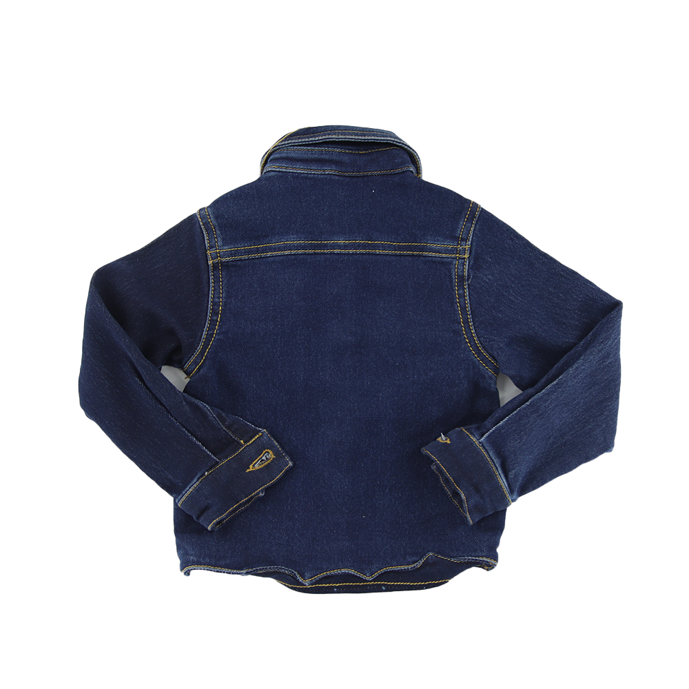 Kids Girls Blue Denim Jackets Casual Coats Button Down Jean Jacket