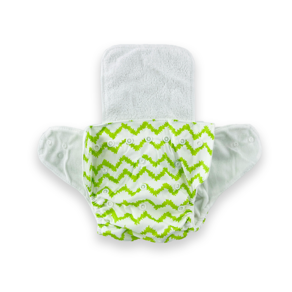 Washable Baby Printed Diaper  Reusable, Adjustable Size, Waterproof with inserts