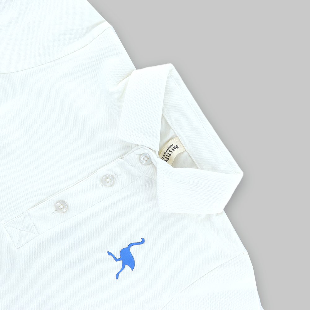 Knit Half Sleeves Polo T-Shirt Logo Embroidery
