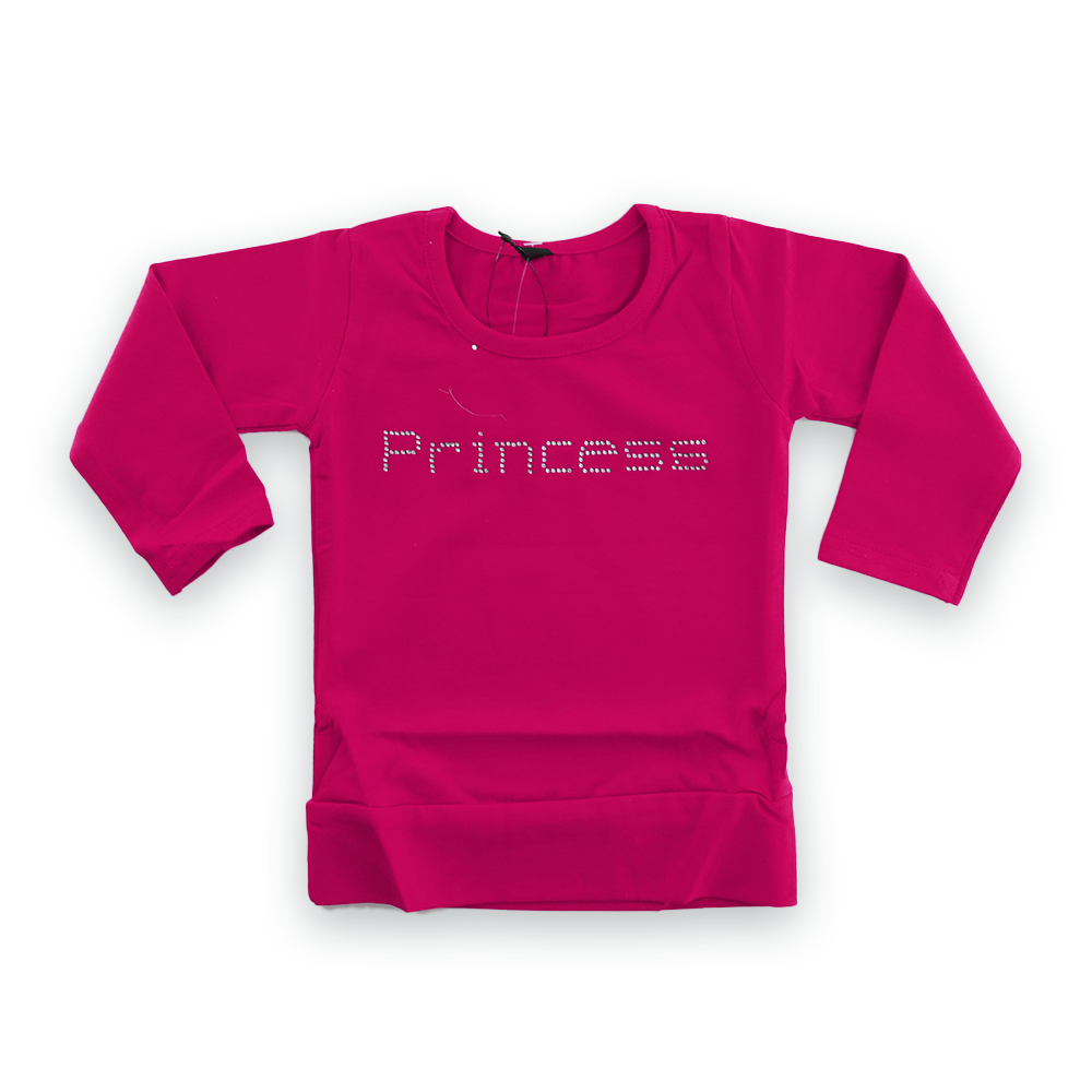 Pure Cotton Round Neck Full Sleeve T-shirt for Girls