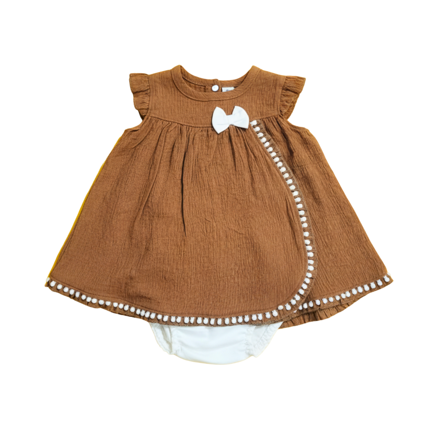 Baby Girl Cotton Frock Set with White Bloomer