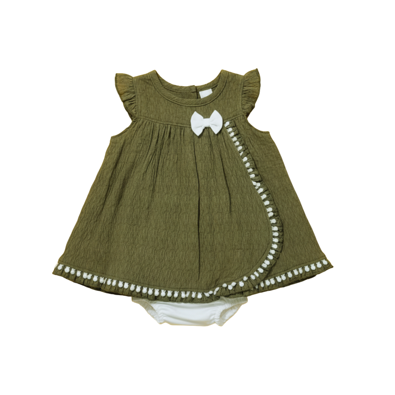 Baby Girl Cotton Frock Set with White Bloomer