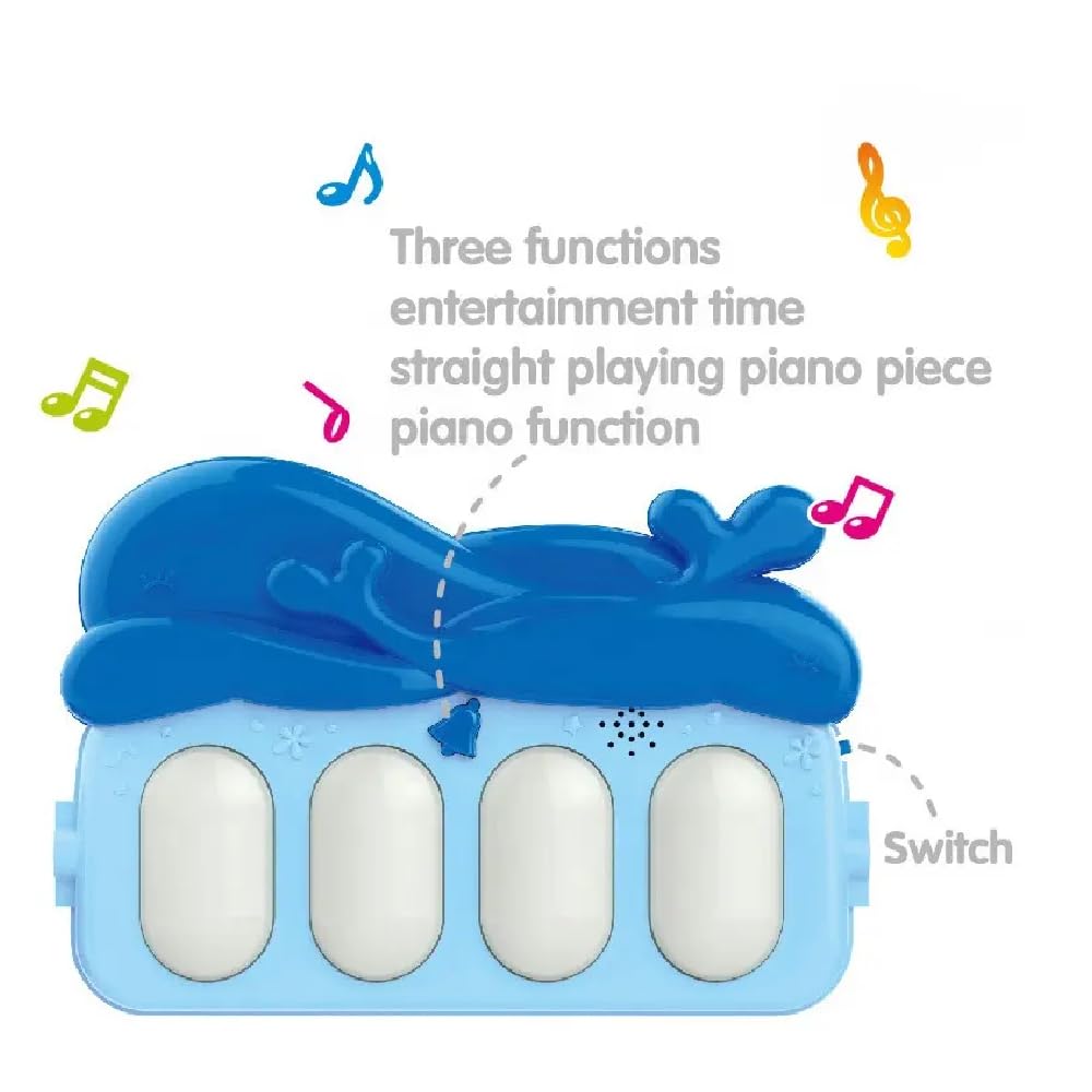 kidonex Baby Piano Fitness Rack Play Gym – Multi-Functional Activity Mat with Kick Piano & Hanging Toy