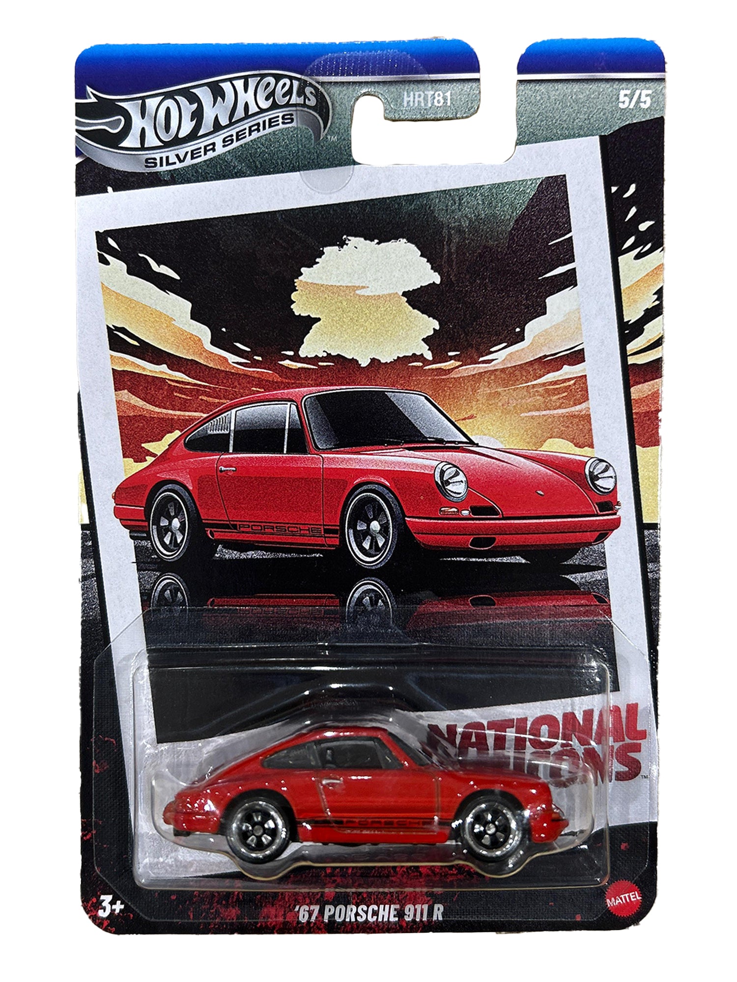 kidonex Hot Wheels Silver Series National Icons '67 Porsche 911 R Die-Cast Car 