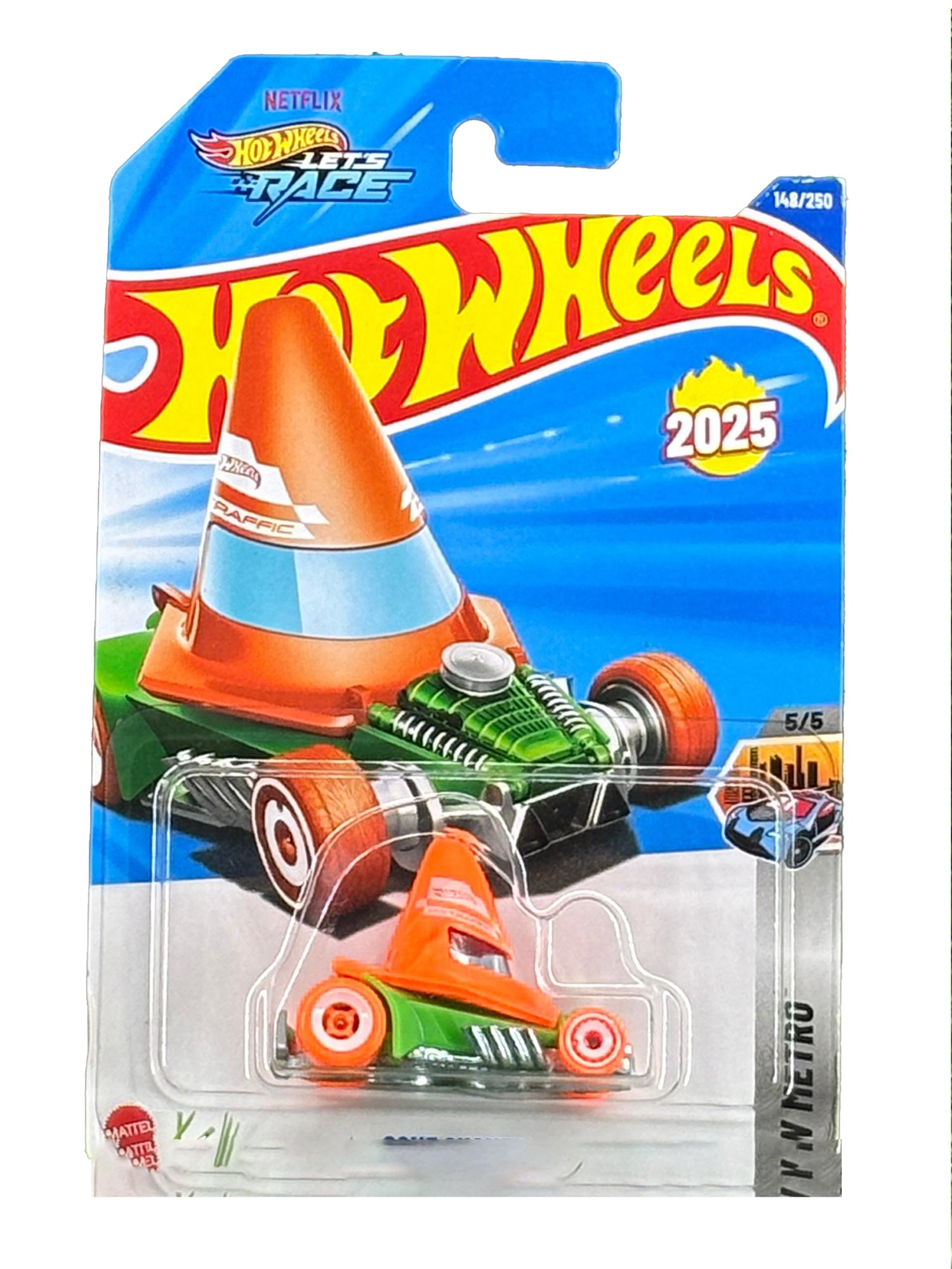 kidonex Hot Wheels 2025 Netflix 'Hot Wheels Race' HW Metro 'Cone Zone' 