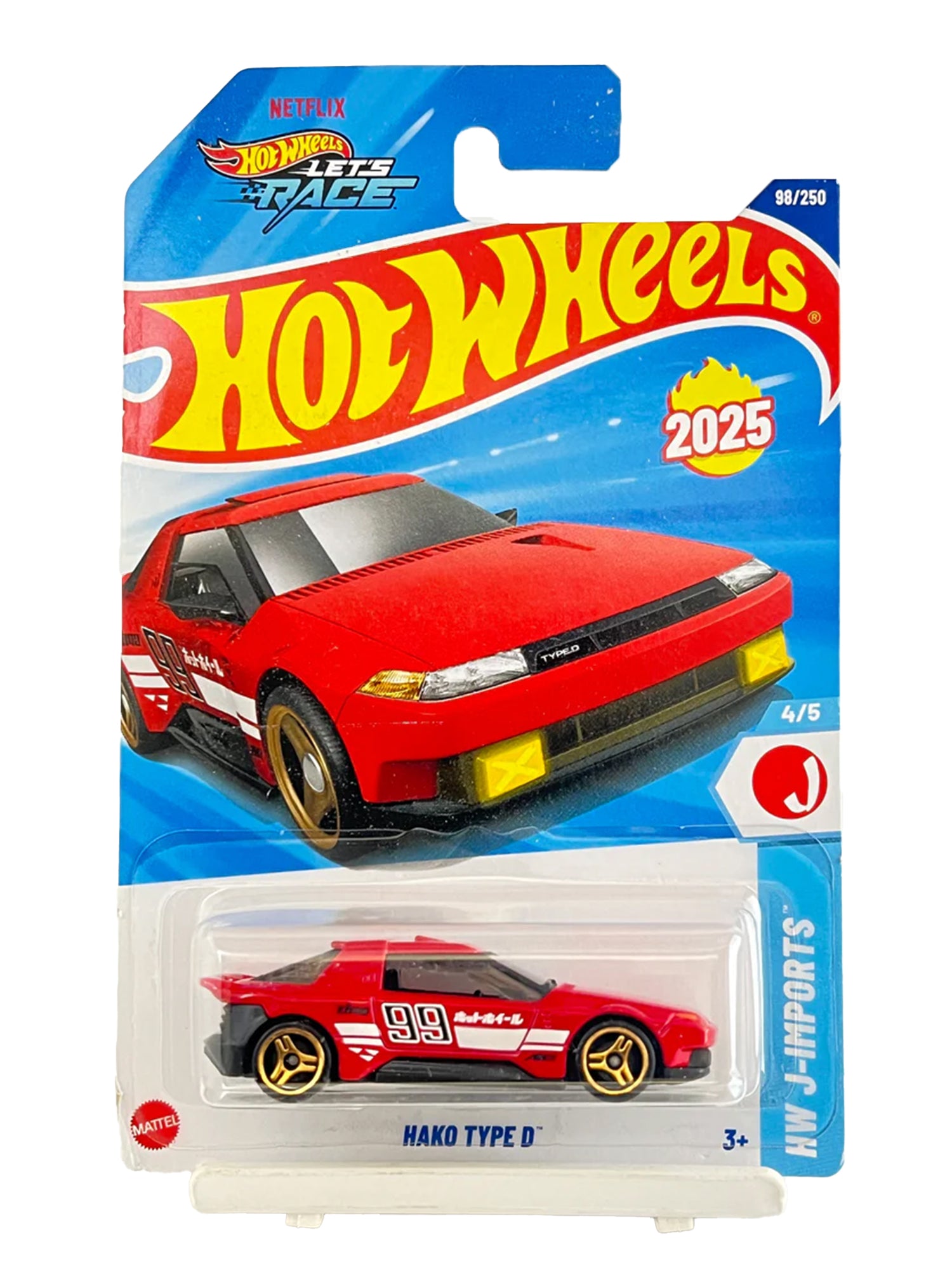 kidonex Hot Wheels 2025 Netflix 'Hot Wheels Race' HW J-Imports Hako Type D Die-Cast Car