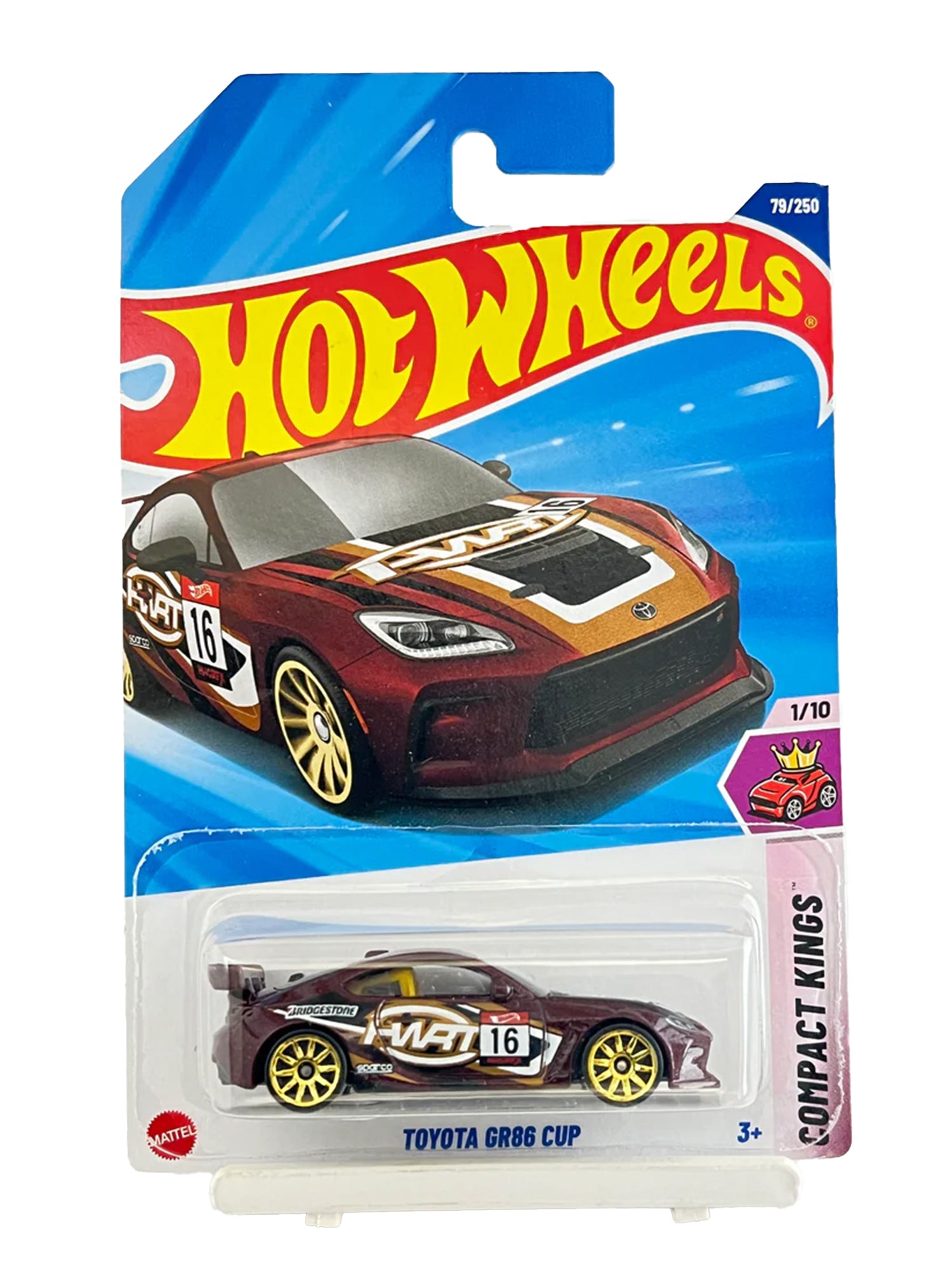 kidonex Hot Wheels Compact Kings Toyota GR86 Cup Die-Cast Car