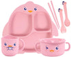 kidonex Bamboo Fiber Kids Plate Set