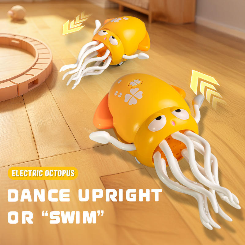 Baby Toy Electric Crawling Dancing Octopus Toy Squid Auto Obstacle Avoidance