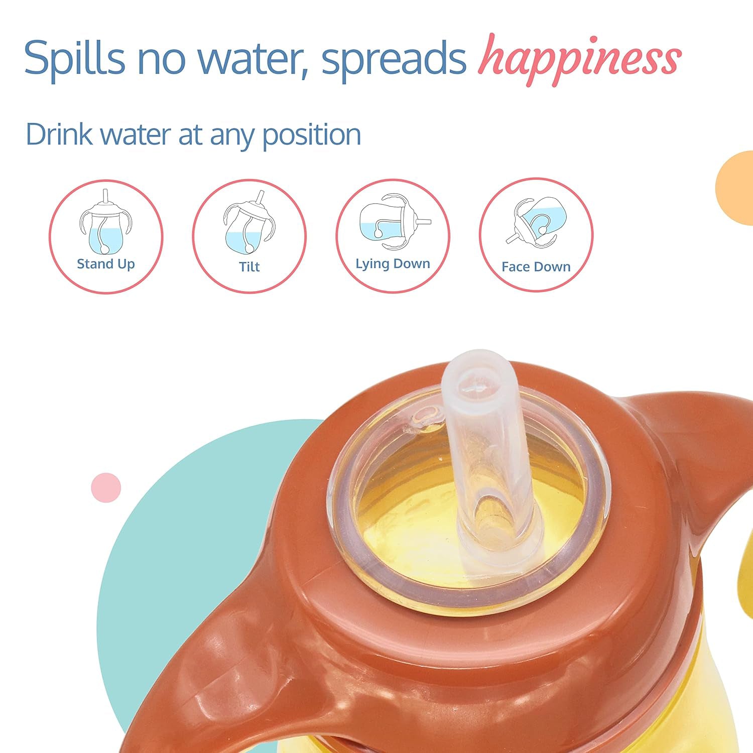 kidonex Character Sipper Bottle with Weighted Straw 