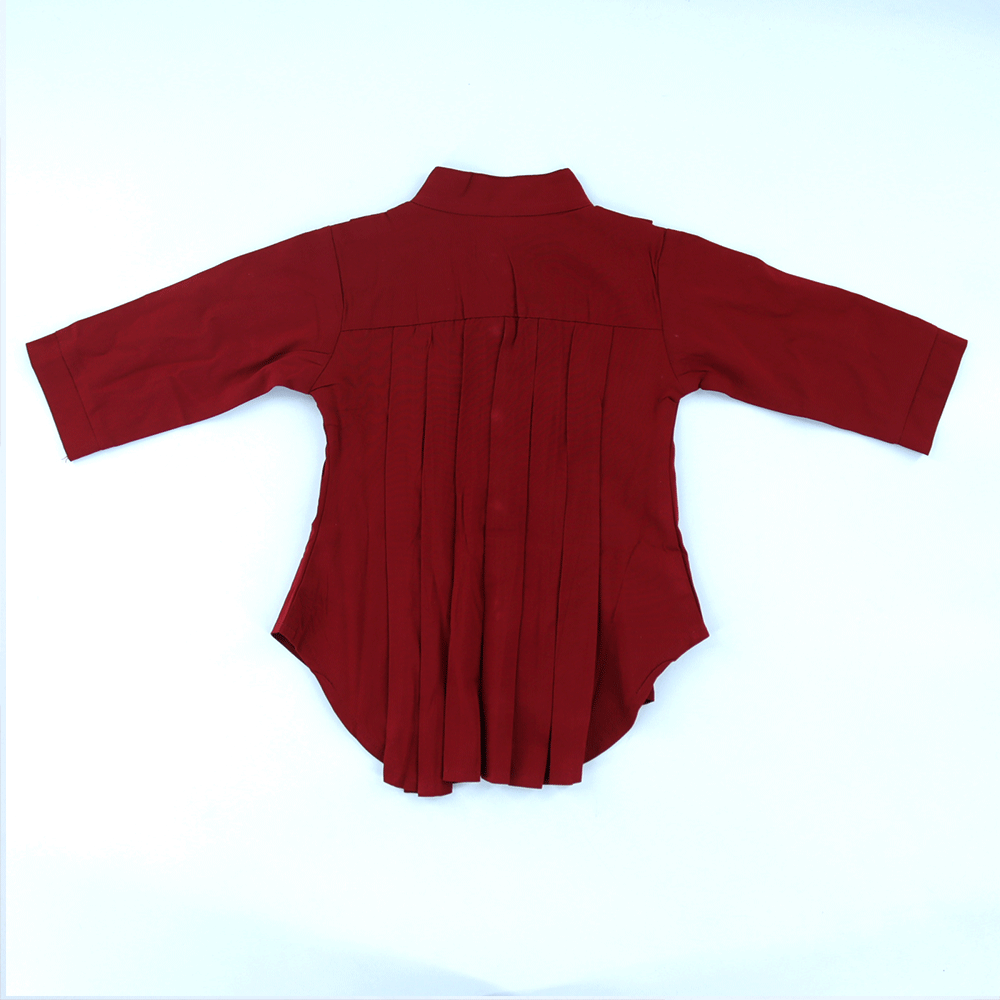 Maroon Kids Crop Top, Party wear