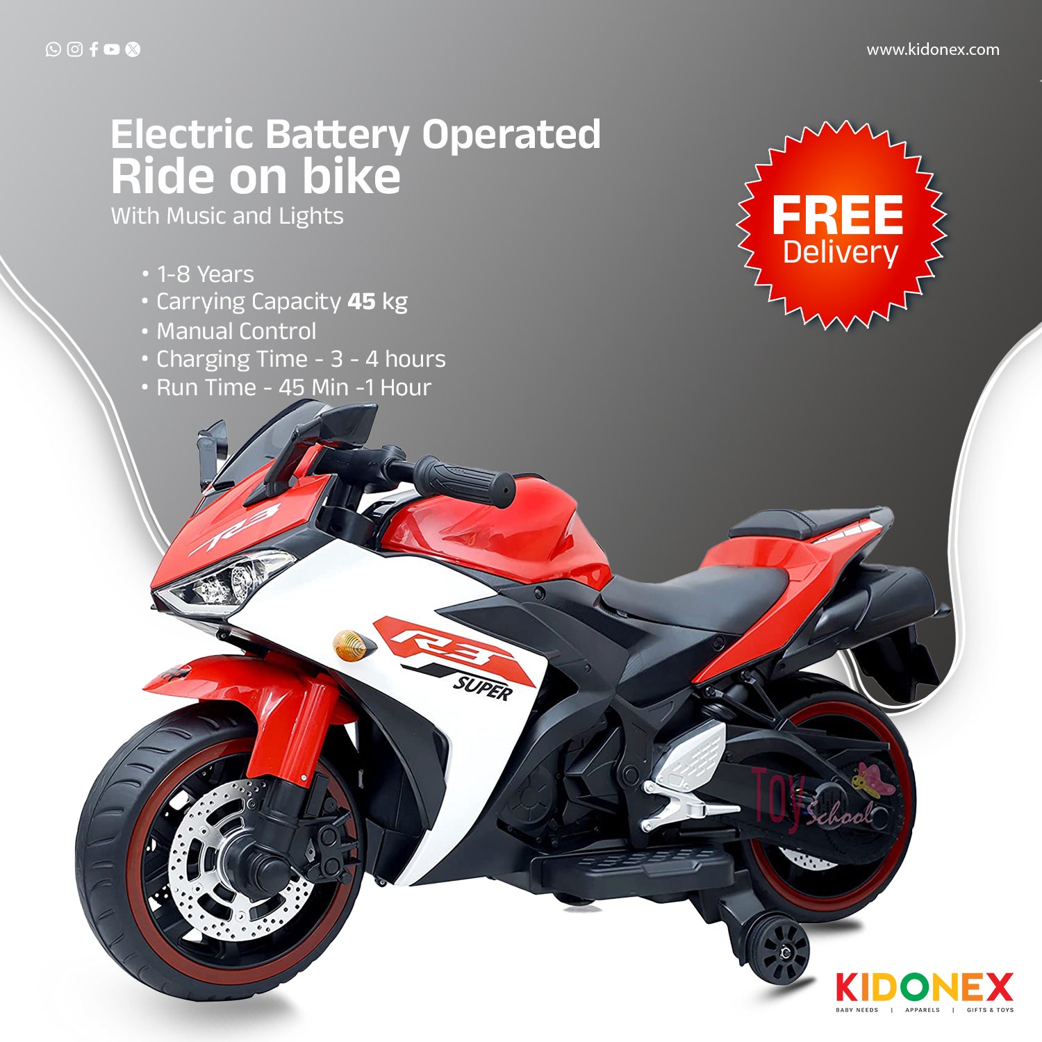 Battery operated rideon Bike