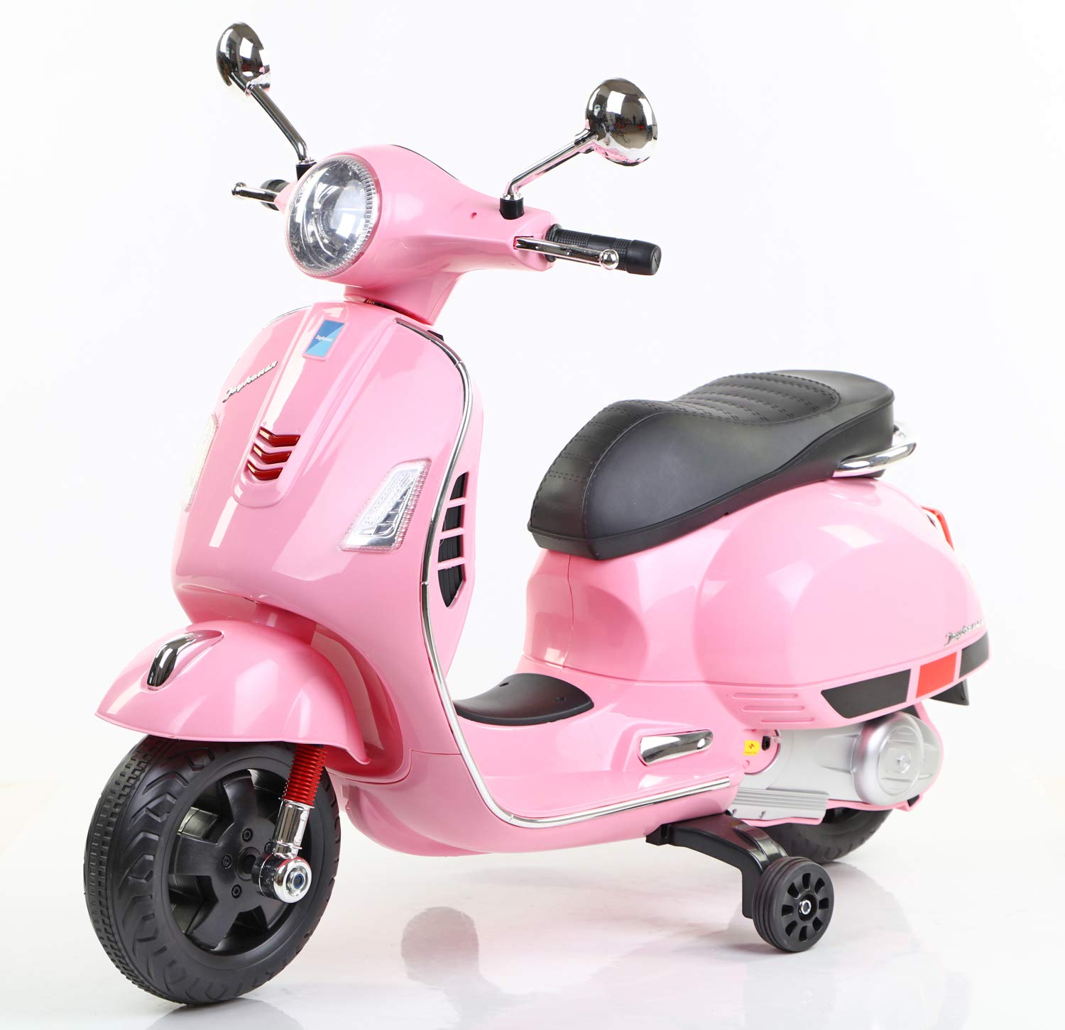 Pink electric ride outlet on scooter