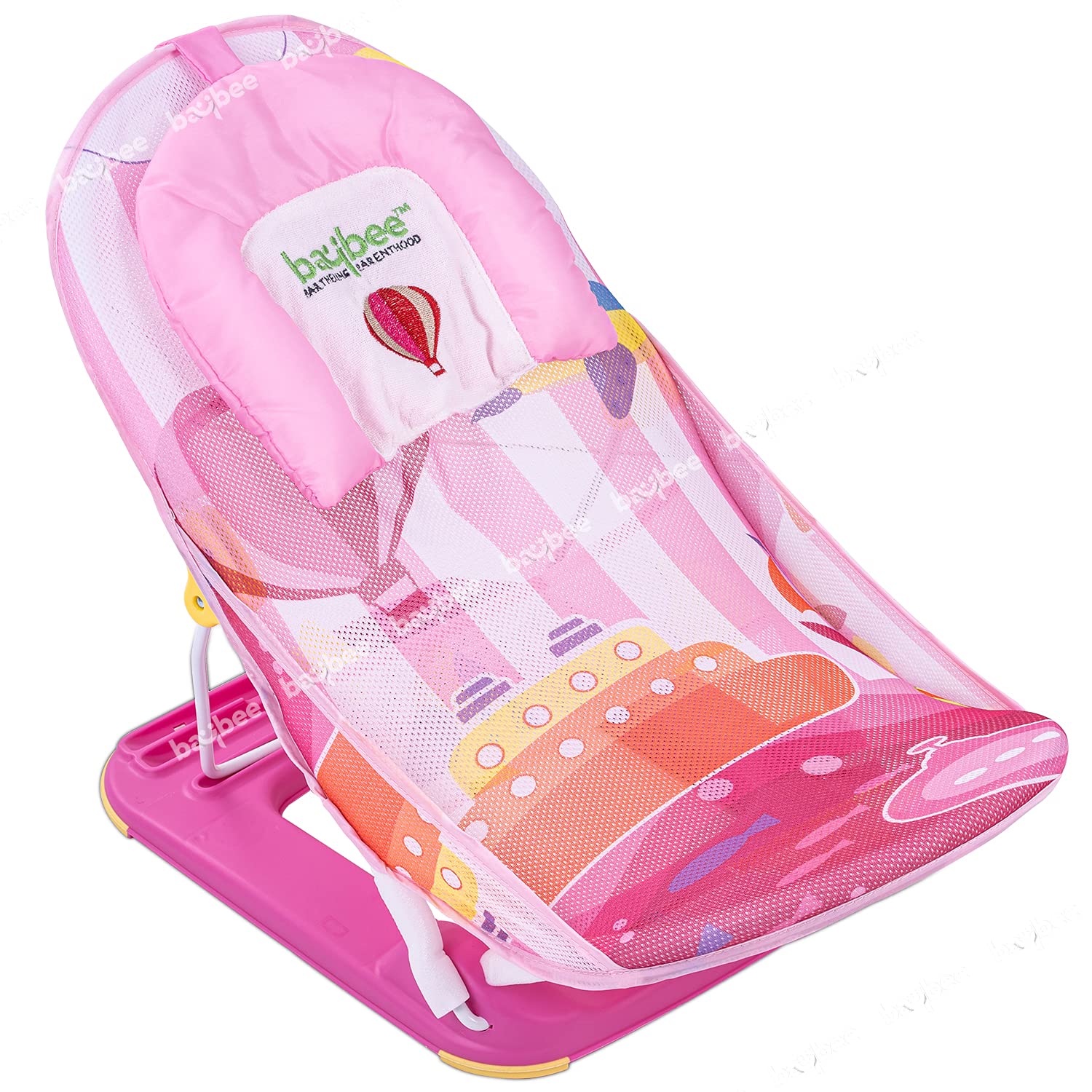 Baybee Anti-Skid Compact Baby Bather - Pink