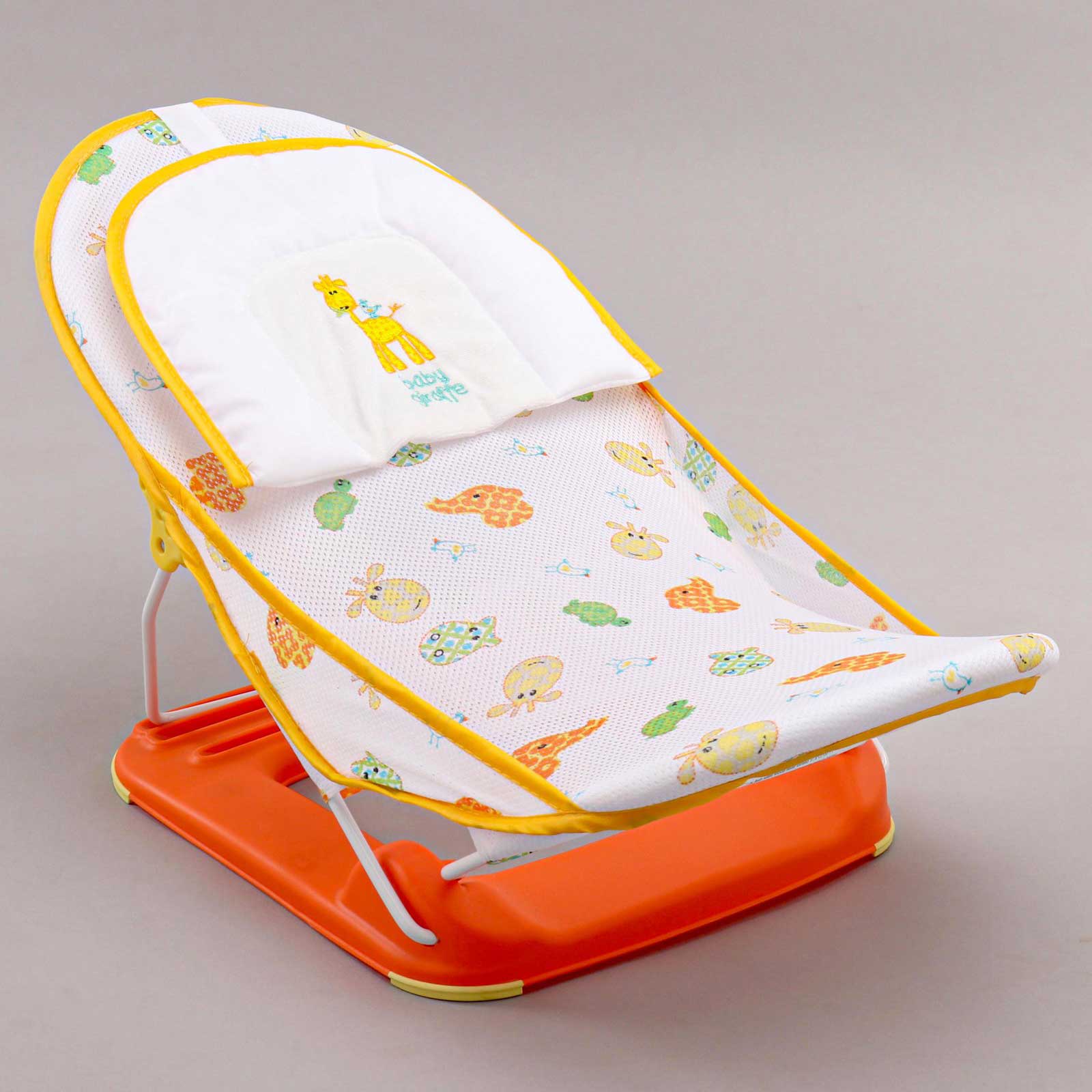 Baybee Anti-Skid Compact Baby Bather - Orange