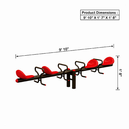 4 Seater Sea-Saw  Outdoor Play _ Kids Fun Park _Kids Game